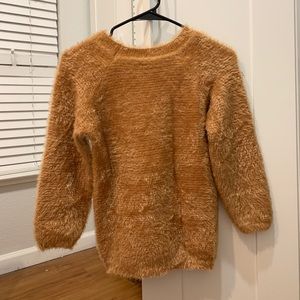 Fuzzy Mustard Sweater